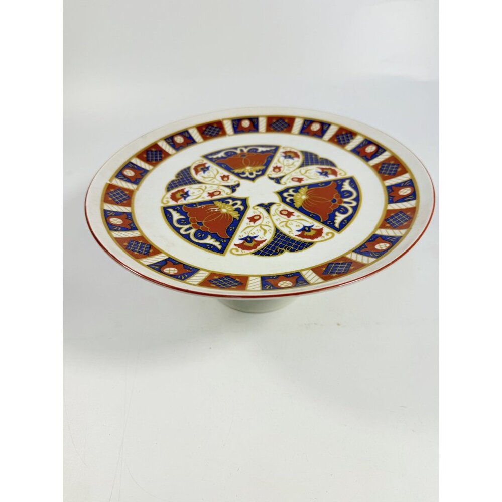 Pedestal Cake Plate Imari Seymour Mann Derbyshire Footed Replacement China - Picture 11 of 16